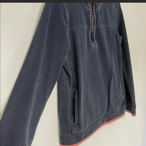 The FAT Face Washed Out Blue 1/4 Zip Pullover Size 6 - Picture 3 of 3